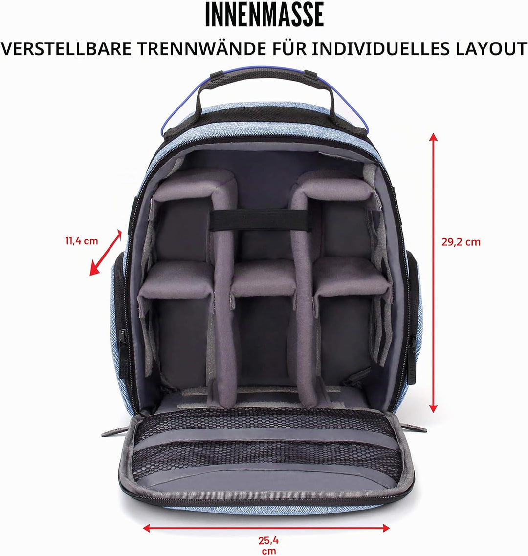 USA Gear DSLR Kamerarucksack, Kameratasche, Kamera Fotorucksack für Spiegelreflexkamera mit Kundenge