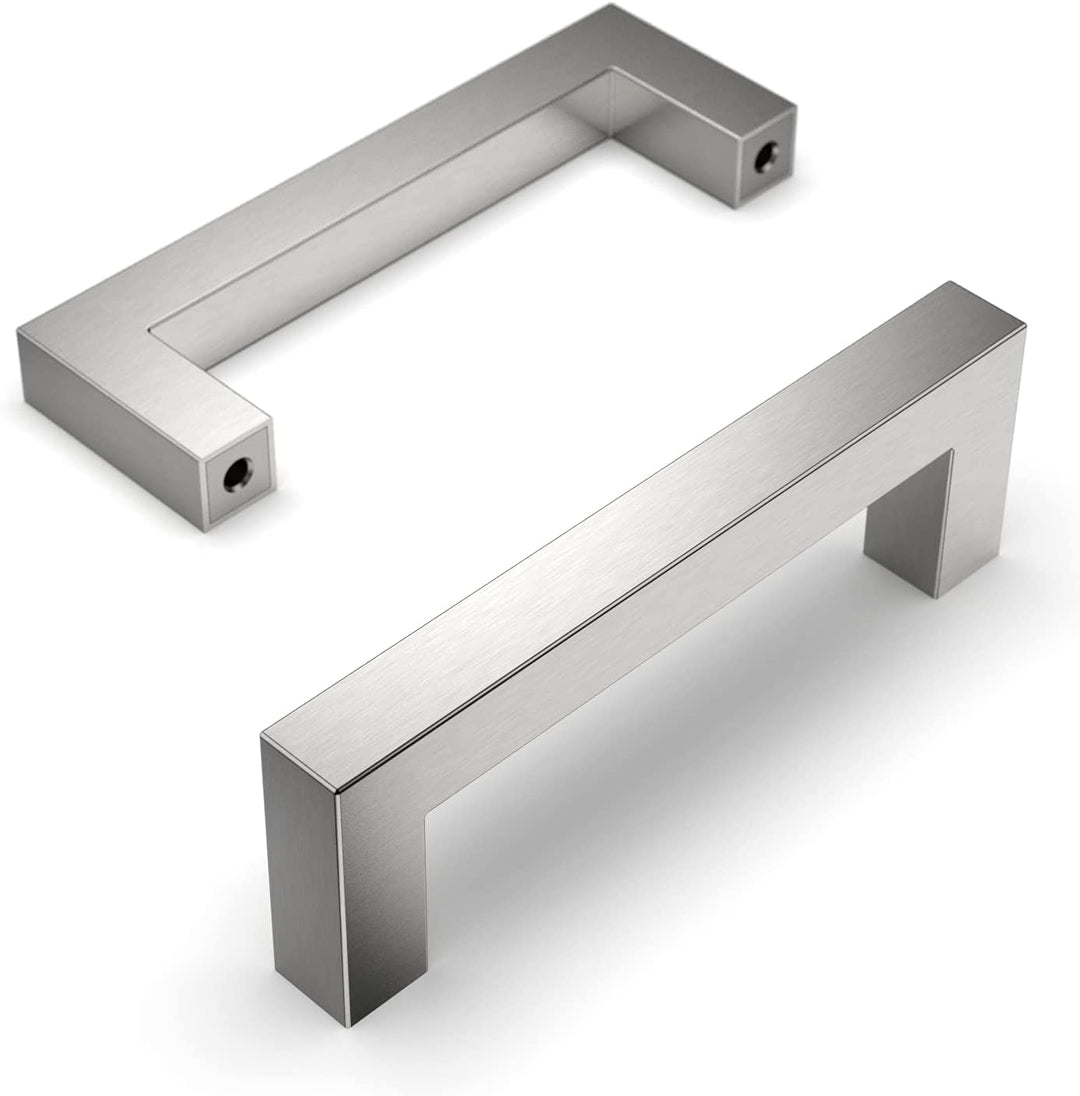Amerdeco 20 Stück Möbelgriffe Edelstahl Gebürsteter Nickel Schrankgriffe Küchengriffe 96mm Lochabsta