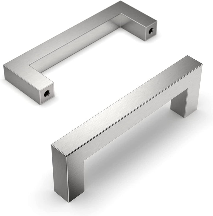 Amerdeco 20 Stück Möbelgriffe Edelstahl Gebürsteter Nickel Schrankgriffe Küchengriffe 96mm Lochabsta