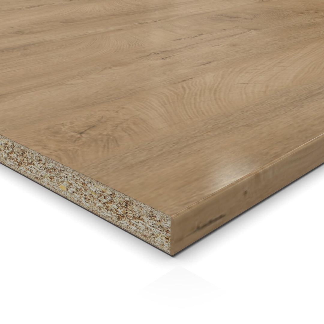 19mm Spanplatte Zuschnitt Eiche ENDgrain Classic melaminharzbeschichtet Länge bis 200cm Dekorplatten