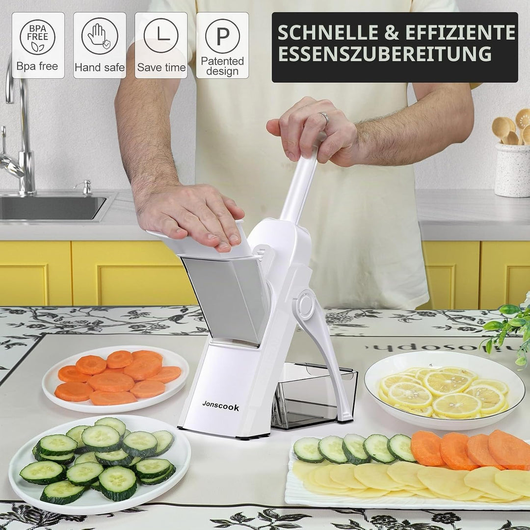 Safe Veggie Chopper Gemüseschneider, Pommes Frittierschneider, Zwiebelhacker, Gemüsehobel, multifunk