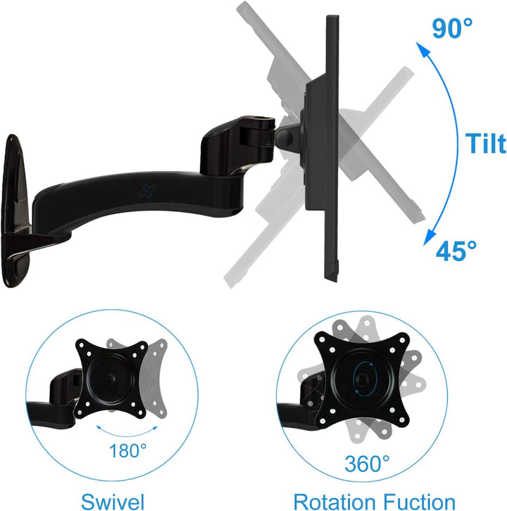 HFTEK Monitor TV Wand Halterung Halter Wall Mounts (HF17SB), HF17SB