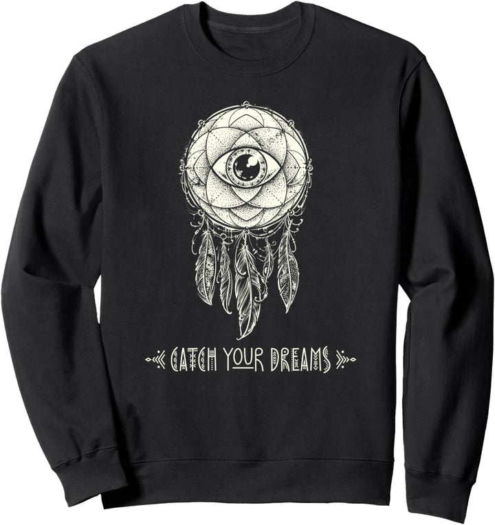 Catch Your Dreams - Spiritueller Traumfänger Goa, Psytrance Sweatshirt