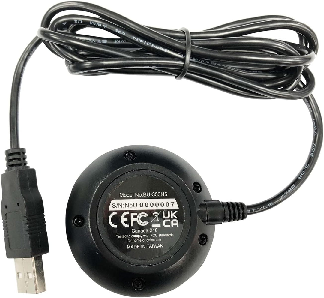 GlobalSat BU-353N5 USB-GNSS-Empfänger, Schwarz, Schwarz