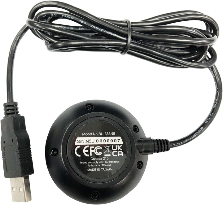 GlobalSat BU-353N5 USB-GNSS-Empfänger, Schwarz, Schwarz