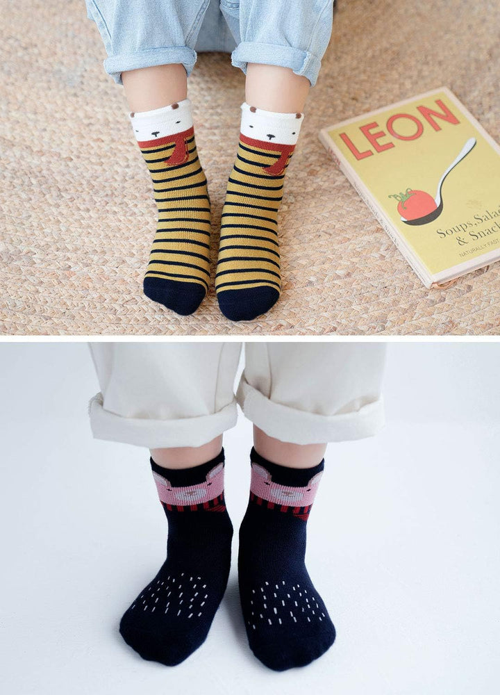 LOFIR Dicke Kinder Socken aus Baumwoll Winter Warme Thermo Socken für kleine Mädchen Jungen Kleinkin