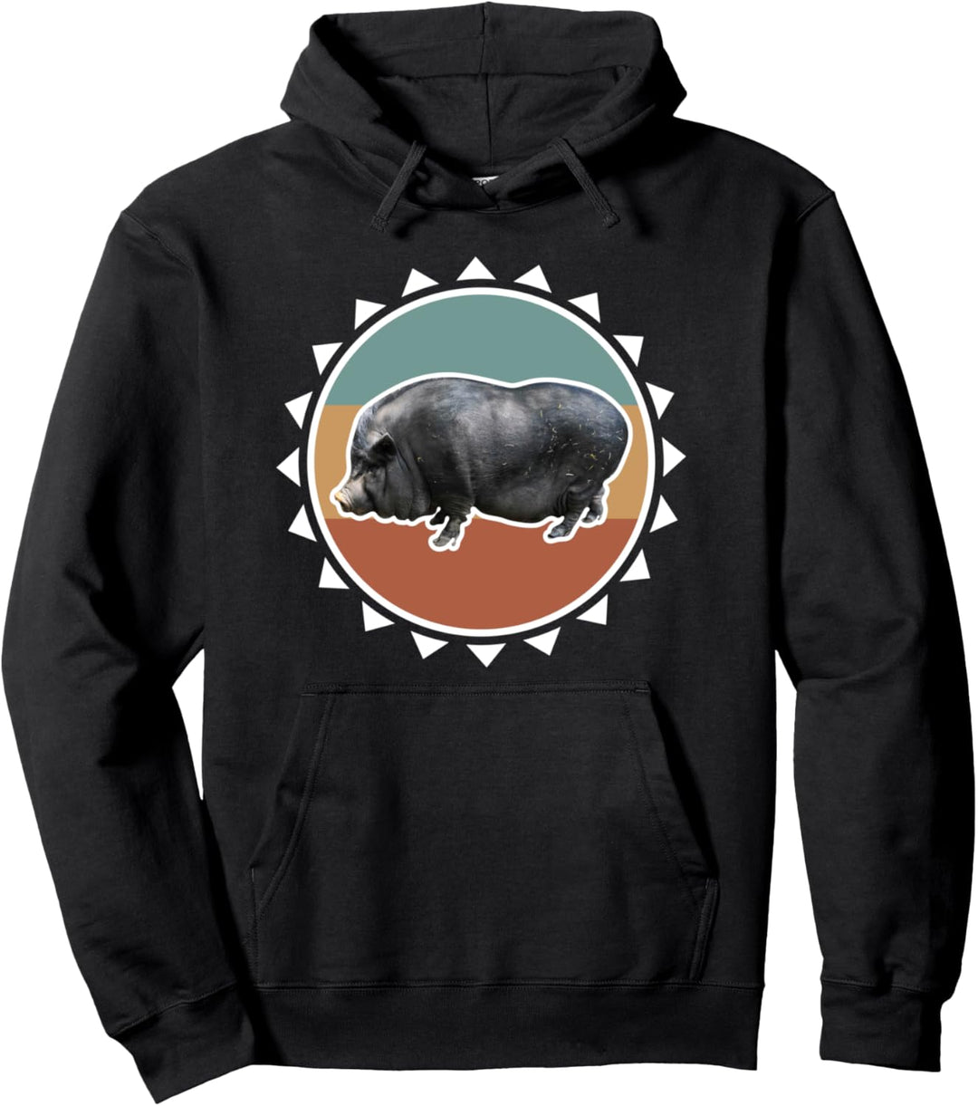 Hängebauchschwein Minischwein Landwirt Schweinchen Geschenk Pullover Hoodie