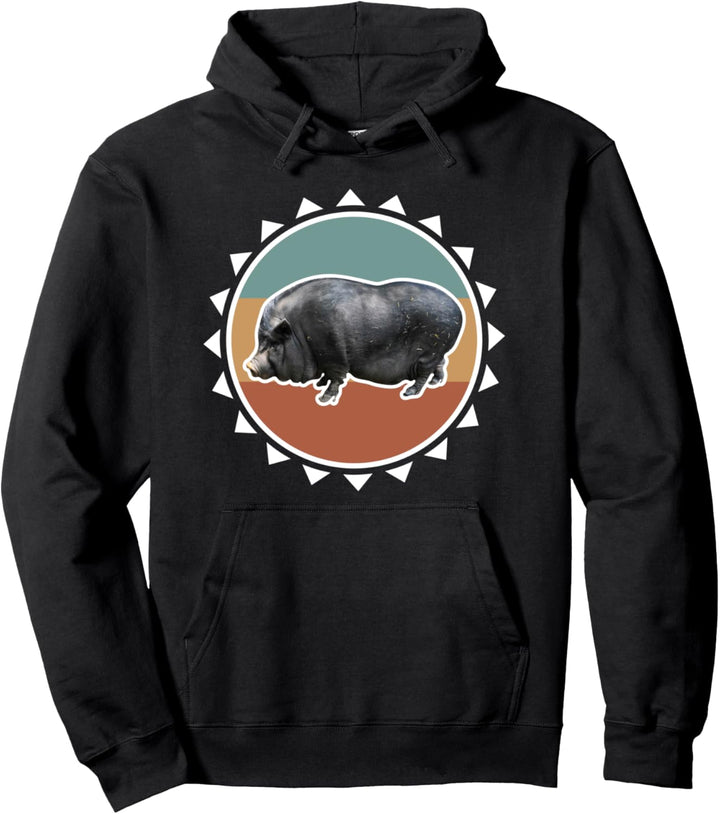 Hängebauchschwein Minischwein Landwirt Schweinchen Geschenk Pullover Hoodie
