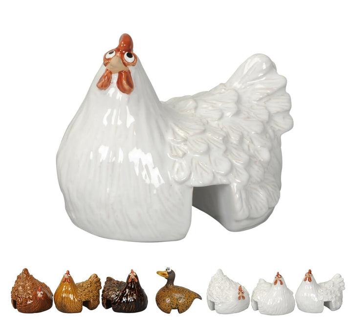 NETPROSHOP Schöne Tierfiguren Zaunhocker und Kantenhocker aus Keramik Höhe ca. 12 cm, Auswahl:Luise,