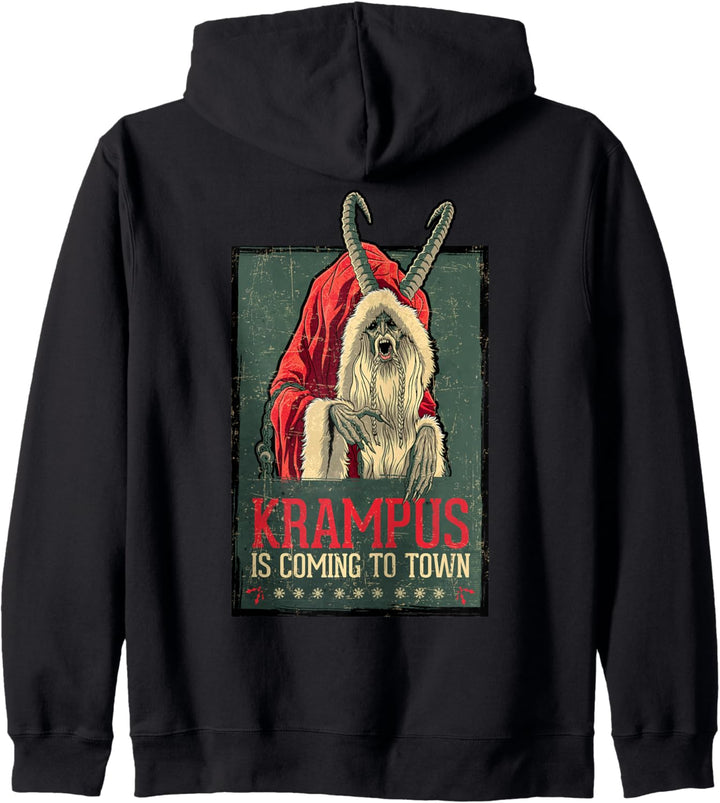 Poster „US Legendary Pictures Krampus“, Vintage-Stil, 01 Kapuzenjacke