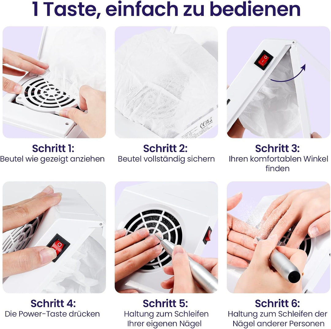 Nagelstaub-Sammelmaschine,professioneller Nagelfilter für Nagelkunst, Verwendung im Heimsalon,Tragba