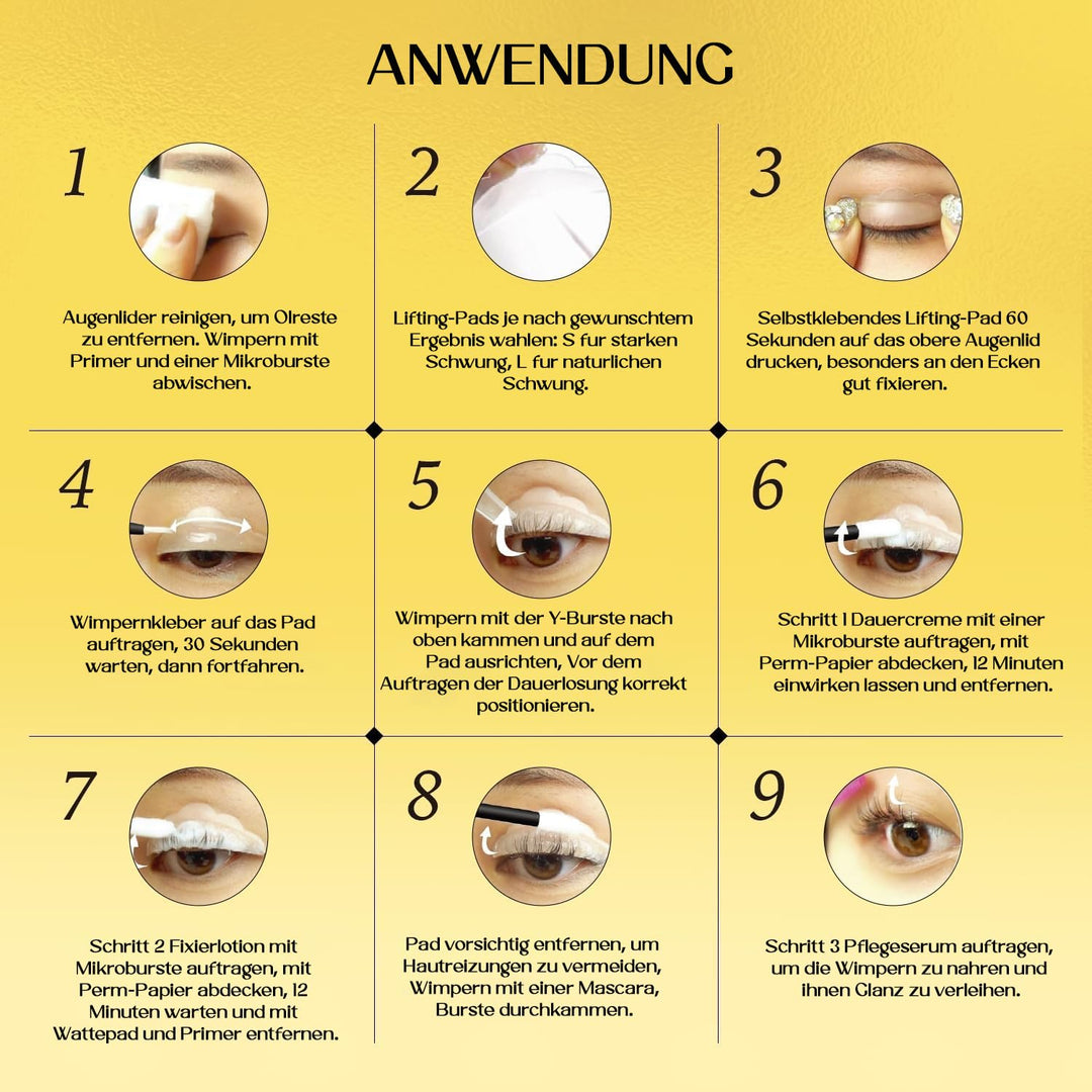 AYASAL Wimpernlifting Set: Koreanische Formel für Wimpern Lifting, Lash Lifting – Schonendes, Thio-f
