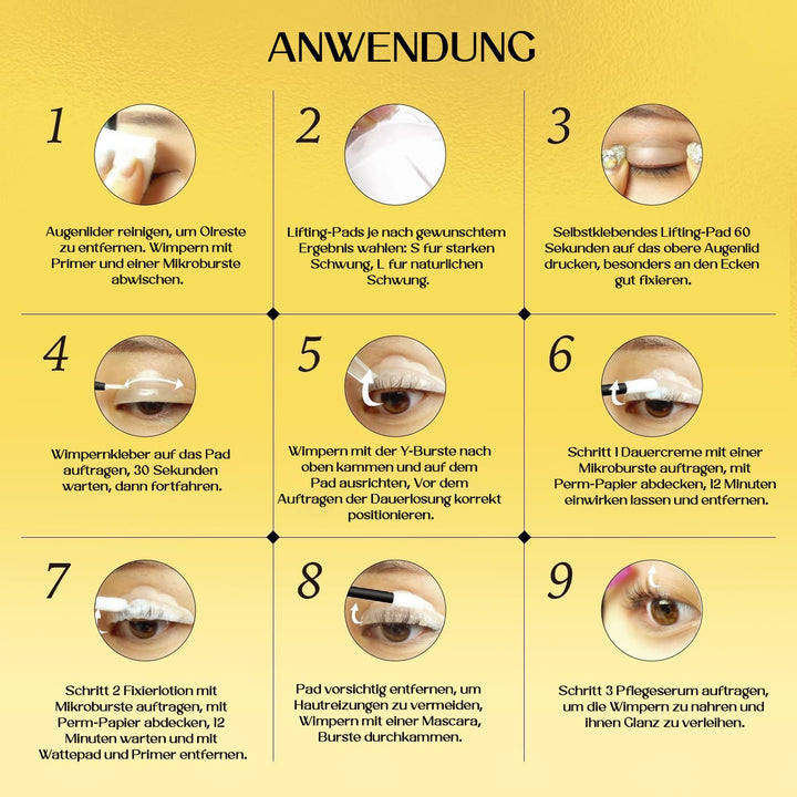 AYASAL Wimpernlifting Set: Koreanische Formel für Wimpern Lifting, Lash Lifting – Schonendes, Thio-f