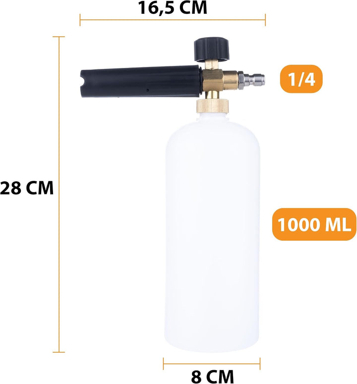 Rosfix Schaumlanze 1l 1/4" QC Set Kompatibel mit Kränzle D10 Light Line