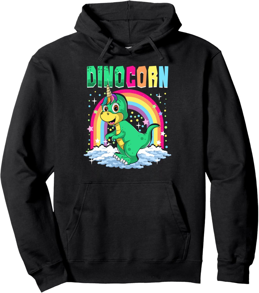 Cute Dinocorn Dinosaur & Unicorn Unisaur Pullover Hoodie