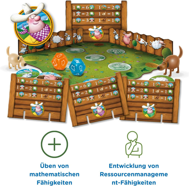Granna – Superfarmer Deluxe – Familienspiel & Wirtschaftsspiel, Deluxe-Version mit Tierfiguren, Für