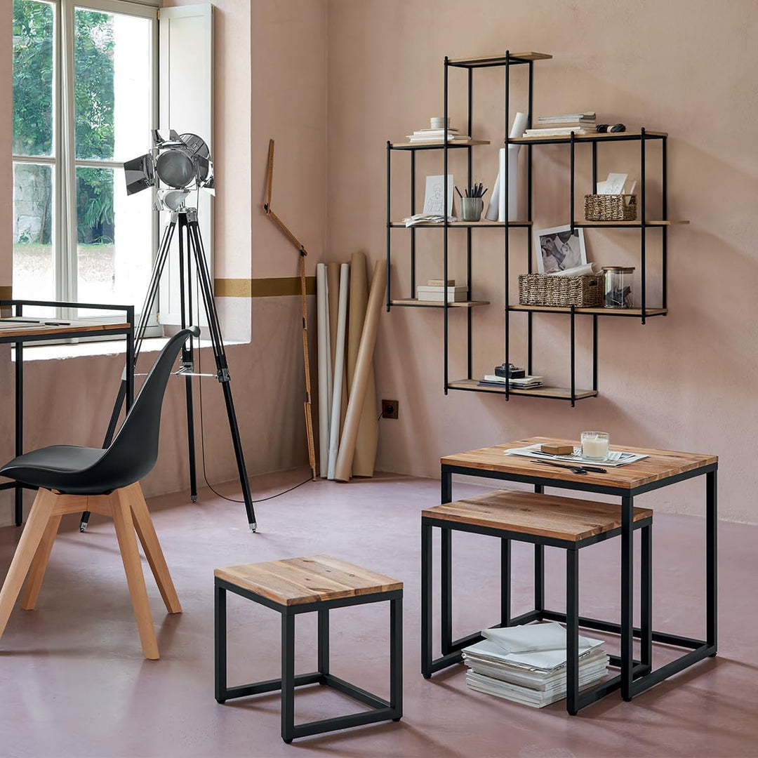Set aus 3 braunen Couchtischen Edena