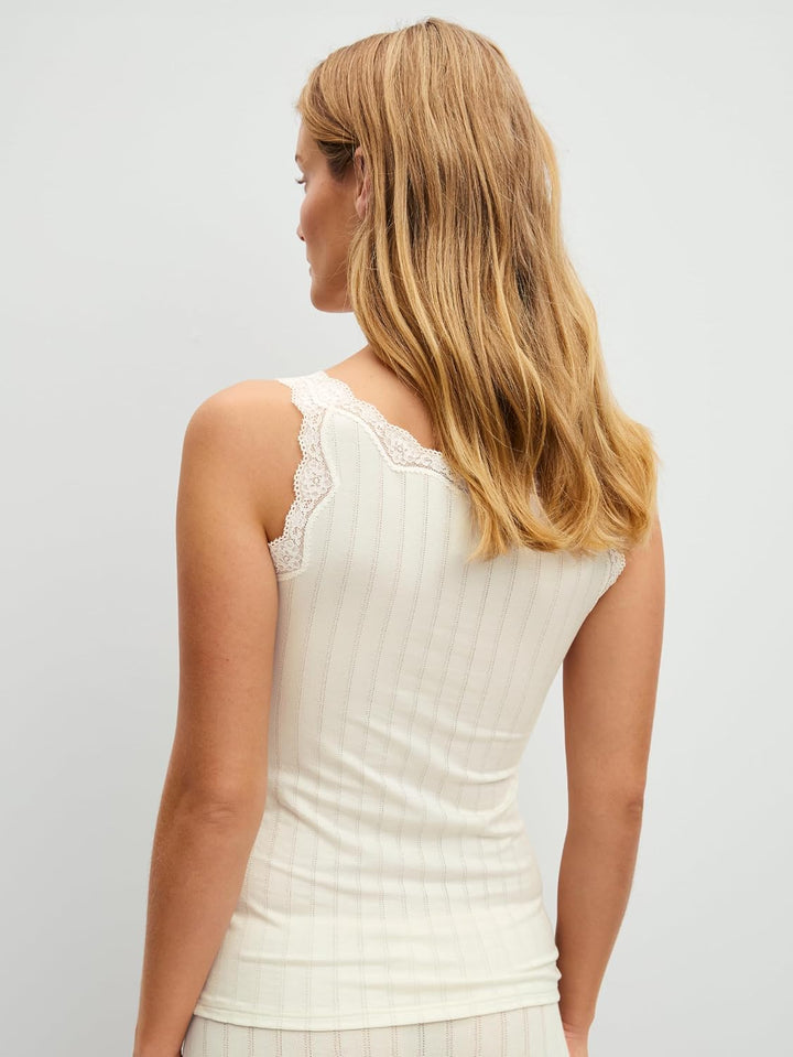 CALIDA Etude Toujours Tank Top Damen, mit Swiss+Cotton-Gütesiegel, edle Nadelstreifen-Optik, mit Spi