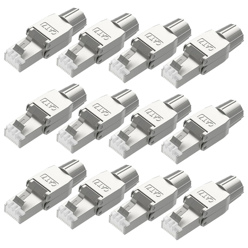 VCELINK RJ45 Stecker Werkzeuglos für Verlegekabel Cat7 Cat6A Netzwerkstecker Werkzeuglos Feldkonfekt