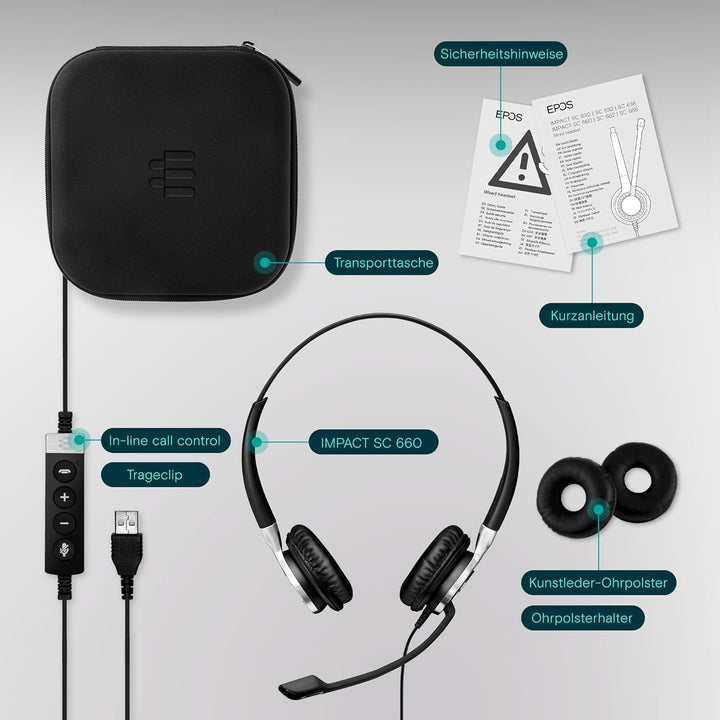 IMPACT SC 660 USB ML Headset - Premium Verkabelte Kommunikation, Ultra-Geräuschunterdrückung, UC-Opt