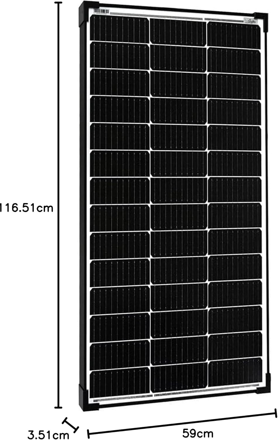 Offgridtec 100W Mono Solarpanel 23V Black Frame V2 100W 23V Schwarz, 100W 23V Schwarz