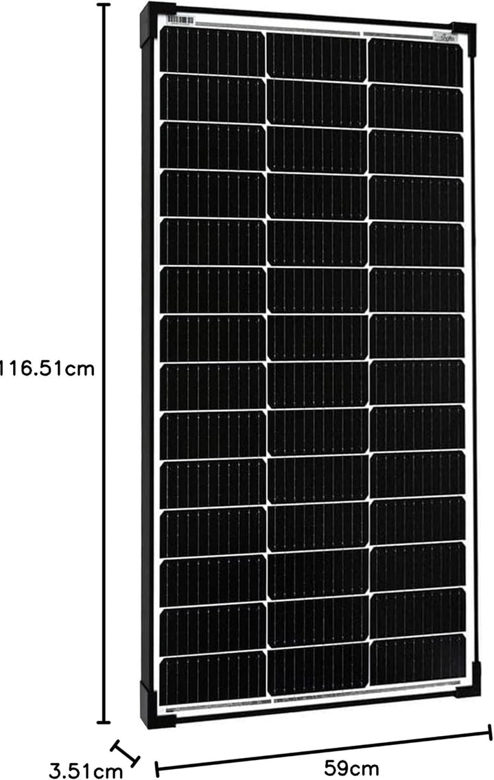 Offgridtec 100W Mono Solarpanel 23V Black Frame V2 100W 23V Schwarz, 100W 23V Schwarz