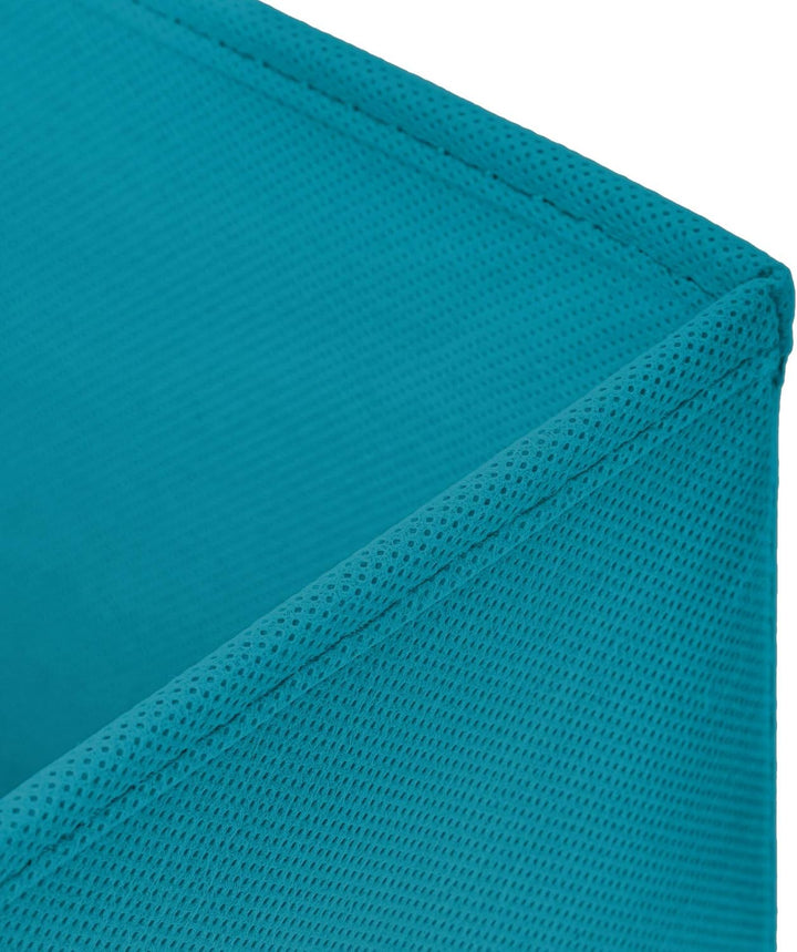 StickandShine 4er Set Türkis Faltbox 30 x 30 x 30 cm Aufbewahrungsbox faltbar mit Kordel und mit Dec