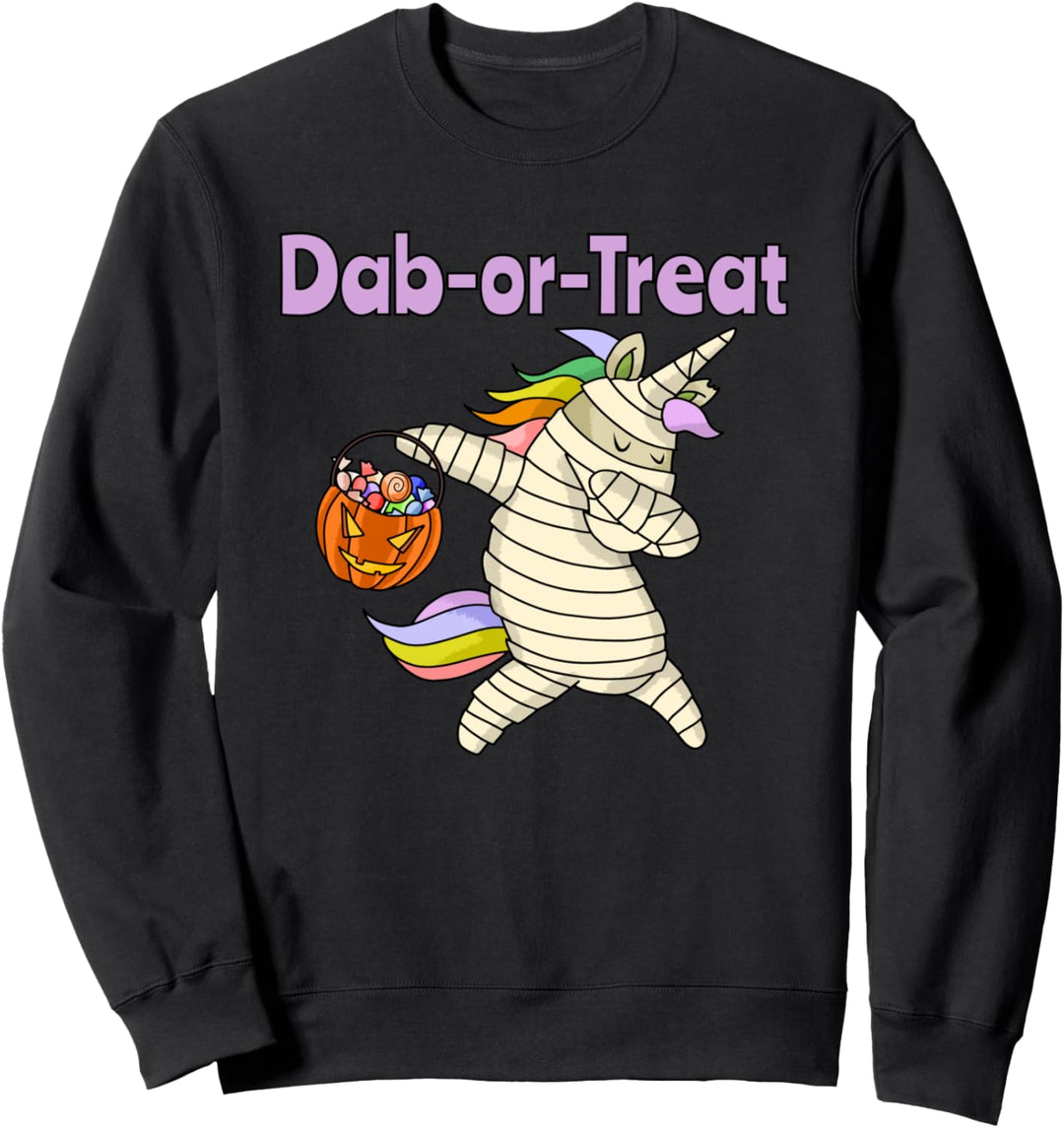 Halloween abtupfen oder die Mumie Einhorn behandeln Sweatshirt
