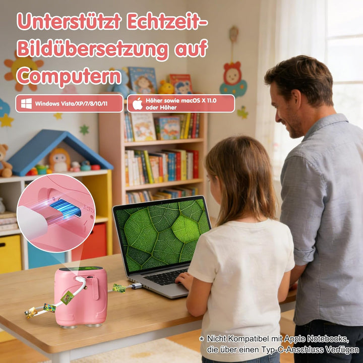 2-in-1 Digitales Mikroskop für Kinder und Teleskop, Tragbares Taschenmikroskop mit 32GB Speicherkart