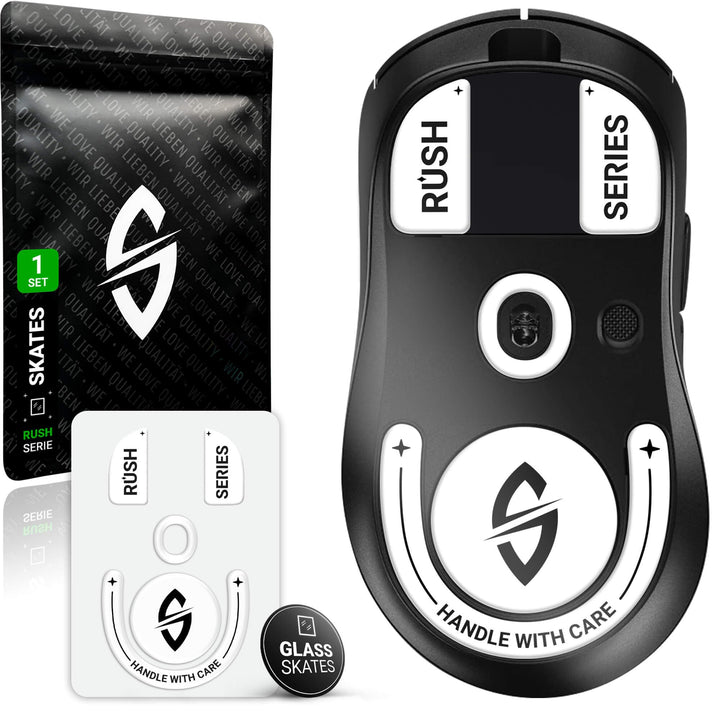 SensoryBoost Rush Glas Glides Set kompatibel mit Logitech G PRO X Superlight 2 DEX - Ultra Schnell &