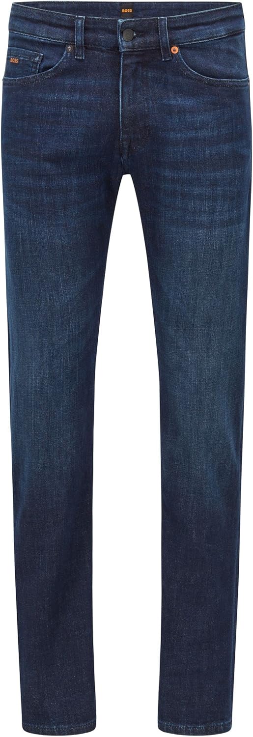 BOSS Herren Delaware BC-L-P Blaue Slim-Fit Jeans aus Super-Stretch-Denim 30W / 34L Blau, 30W / 34L B