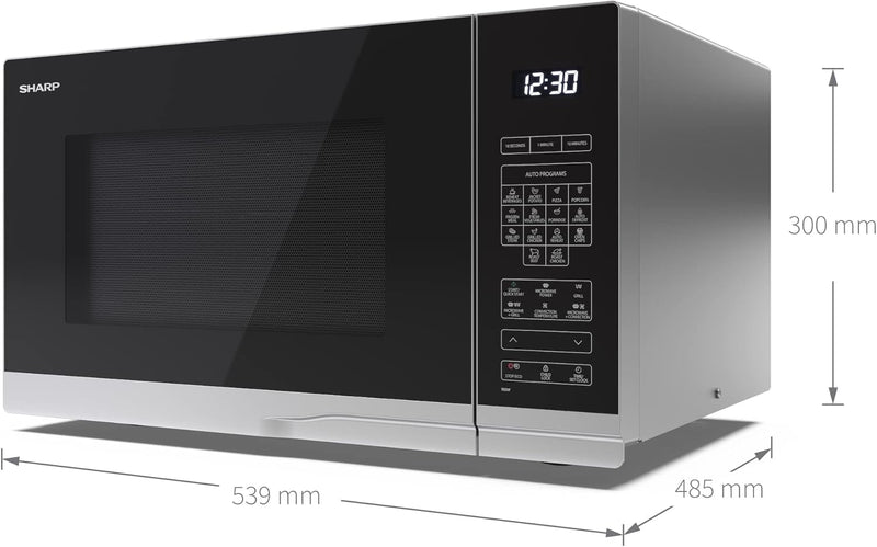 SHARP PC322AES Mikrowelle mit Grill und Konvektion (Heissluft) (Mikrowelle: 1000W, Grill: 1300W, Hei