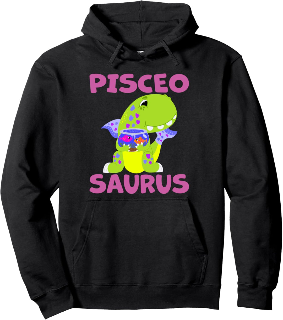 Pisceosaurus Fische Sternzeichen Tierkreiszeichen T-Rex Pullover Hoodie