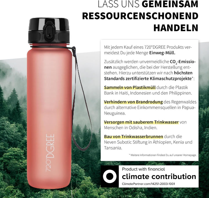 720°DGREE Trinkflasche “uberBottle“ +Sieb - 350ml, 500ml, 650ml, 1000ml, 1,5l, 2l - BPA-Frei - Wasse
