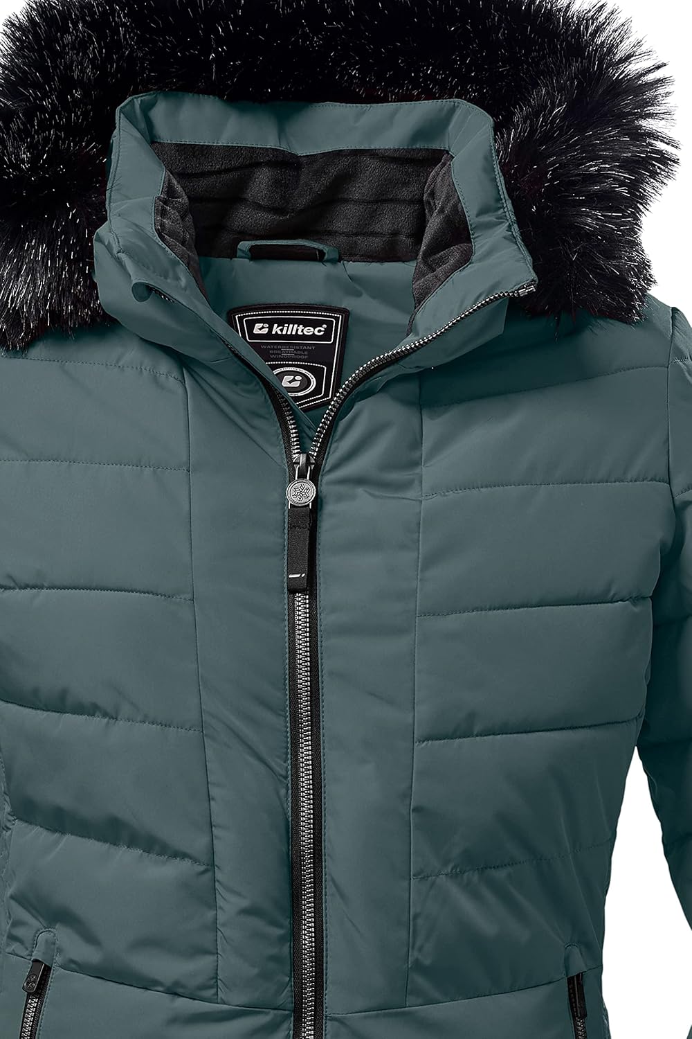 Killtec Damen Ksw 210 Wmn Ski Qltd Jckt Steppjacke/Skijacke mit abzippbarer Kapuze und Schneefang 36