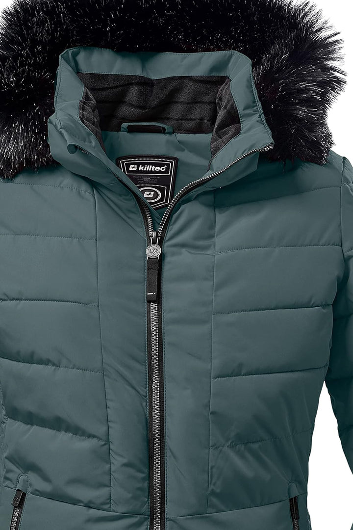 Killtec Damen Ksw 210 Wmn Ski Qltd Jckt Steppjacke/Skijacke mit abzippbarer Kapuze und Schneefang 36