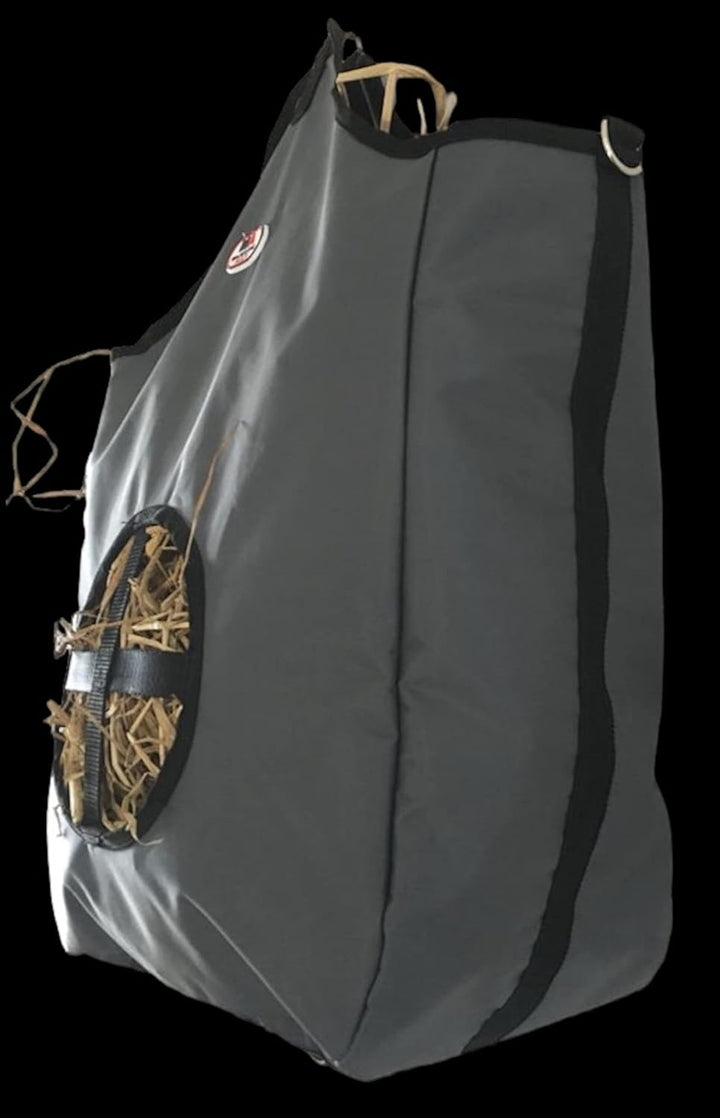 Majestic Ally Heufuttertasche aus Nylon für Pferd, Ziege, Schaf doppelseitiges offenes Futterloch mi