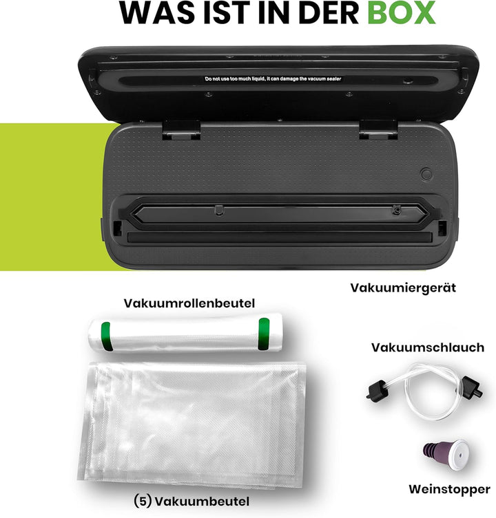 NutriChef Vakuumiergerät für Lebensmittel, Sous Vide – Vacuum Sealer – Folienschweissgerät Set inkl.