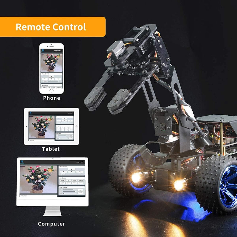 Adeept PiCar-Pro Raspberry Pi Smart Roboter Auto Kit Programmierung eines 2-in-1-4WD-Auto-Roboters m