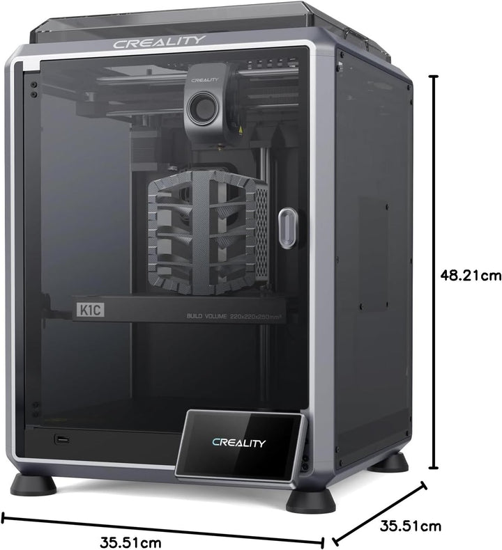 Creality K1C 3D Drucker, 600mm/s schnelle Druckgeschwindigkeit, Auto Nivellierung 3D Printer mit AI-