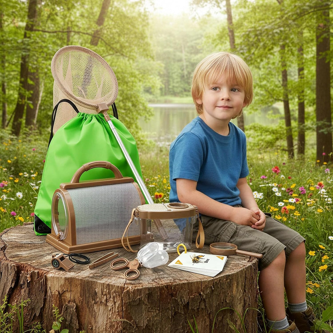 9 Teilig Entdecker Kit für Kinder Forscherset für Kinder 3–12 Jahren