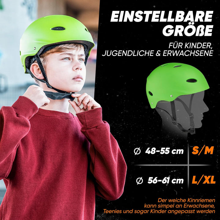 Apollo Skaterhelm Herren, Damen und Kinder | Kinderfahrradhelm | Verstellbar | Skateboard, Scooter,