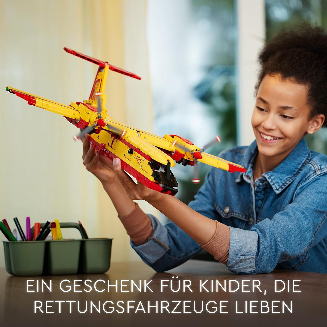 LEGO 42152 Technic Löschflugzeug Feuerwehr-Flugzeug-Spielzeug als Geschenk-Idee für Kinder ab 10 Jah
