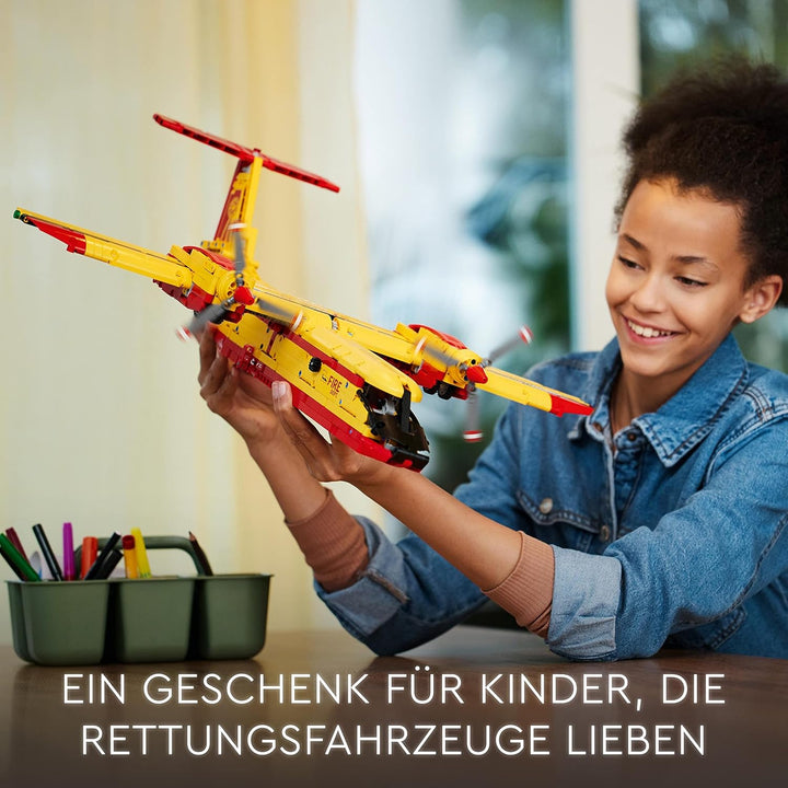 LEGO 42152 Technic Löschflugzeug Feuerwehr-Flugzeug-Spielzeug als Geschenk-Idee für Kinder ab 10 Jah