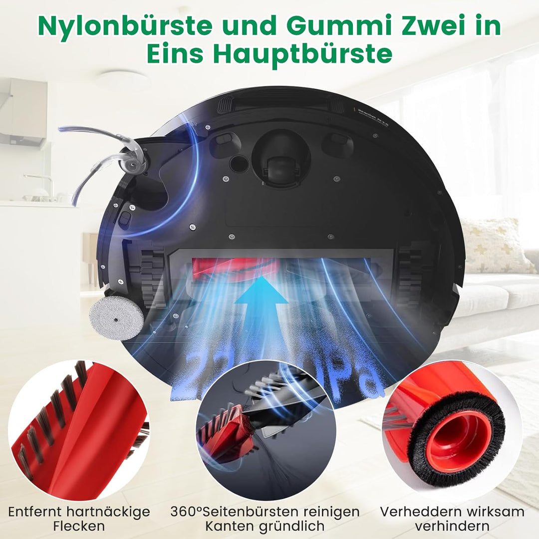37 Stück für Roborock Saros 10 Reinigungszubehör, inkl. 6 Flach-Duftstein, 4 Hauptbürsten, 6 Staubbe