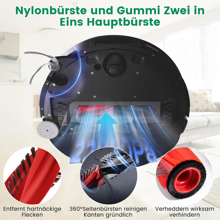 37 Stück für Roborock Saros 10 Reinigungszubehör, inkl. 6 Flach-Duftstein, 4 Hauptbürsten, 6 Staubbe