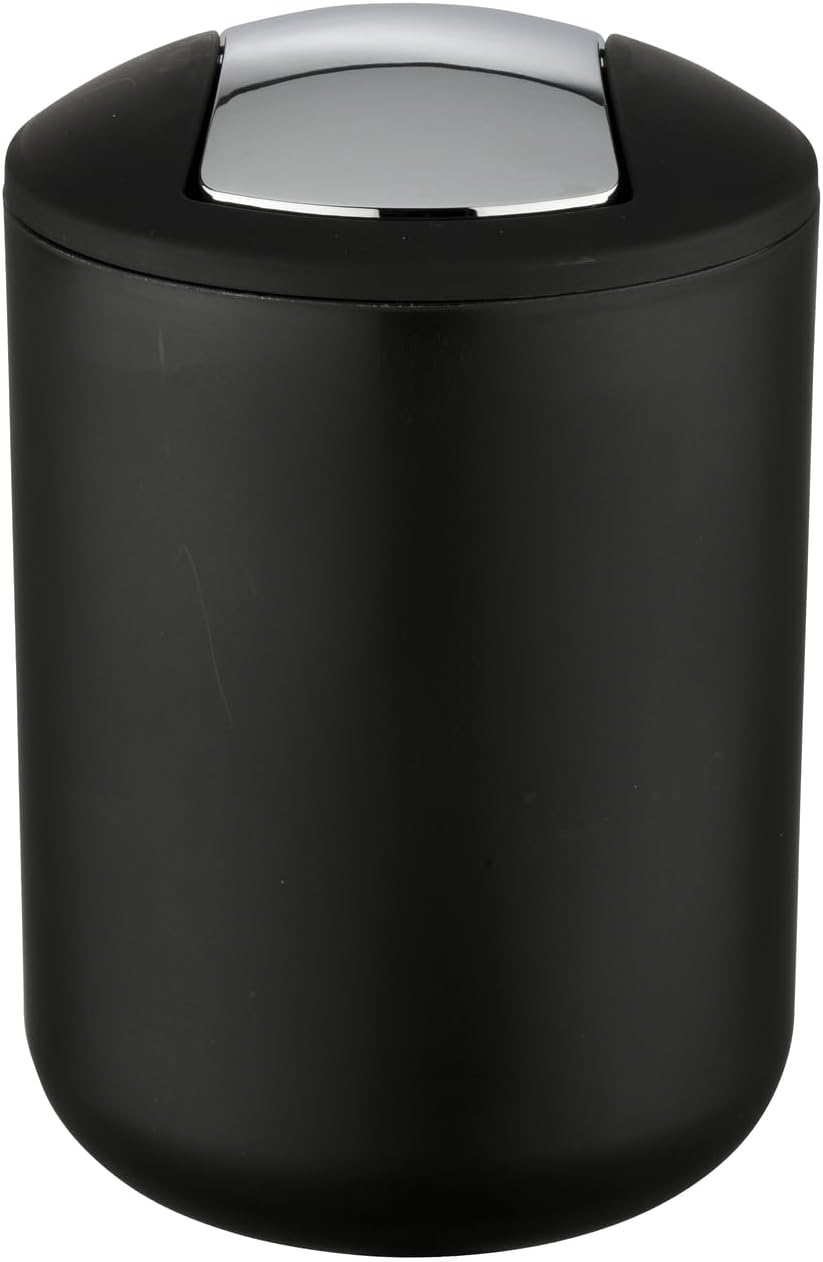 WENKO Kosmetikeimer Mod. Brasil S, 2 Liter Fassungsvermögen, Badezimmer-Mülleimer mit Schwingdeckel,