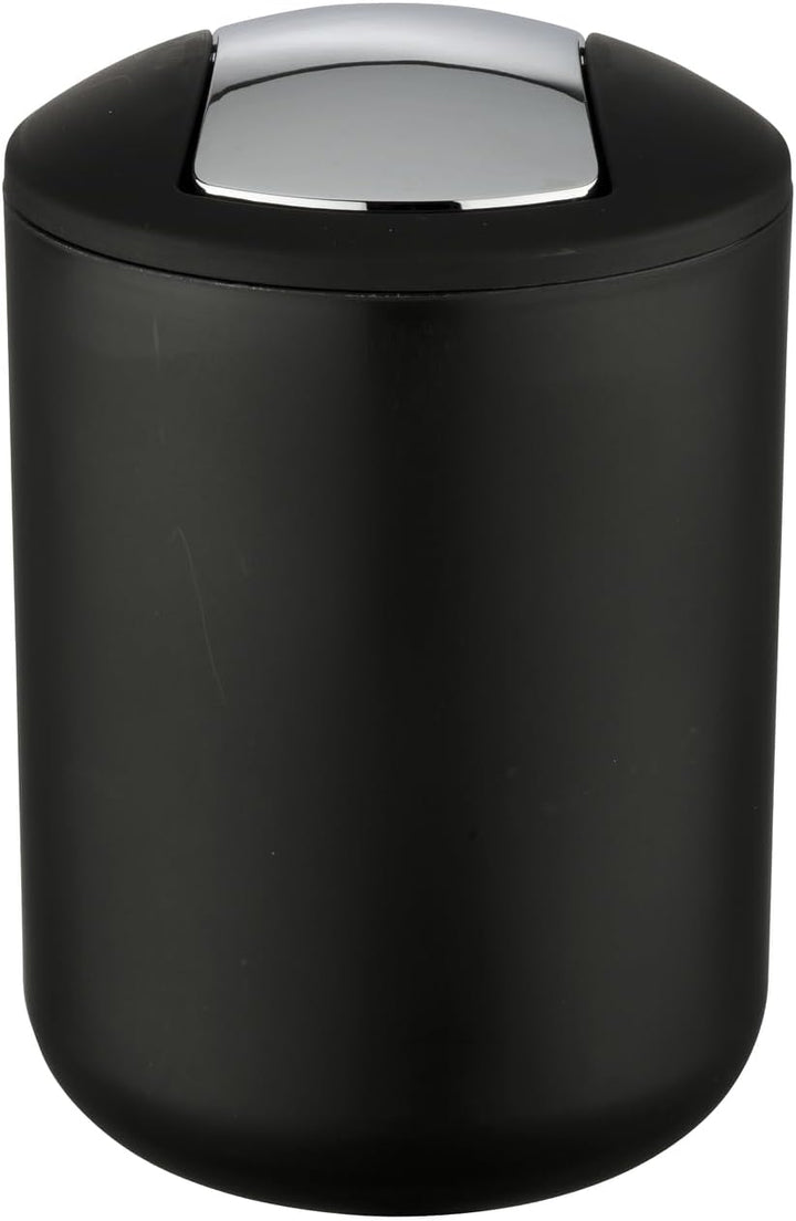 WENKO Kosmetikeimer Mod. Brasil S, 2 Liter Fassungsvermögen, Badezimmer-Mülleimer mit Schwingdeckel,
