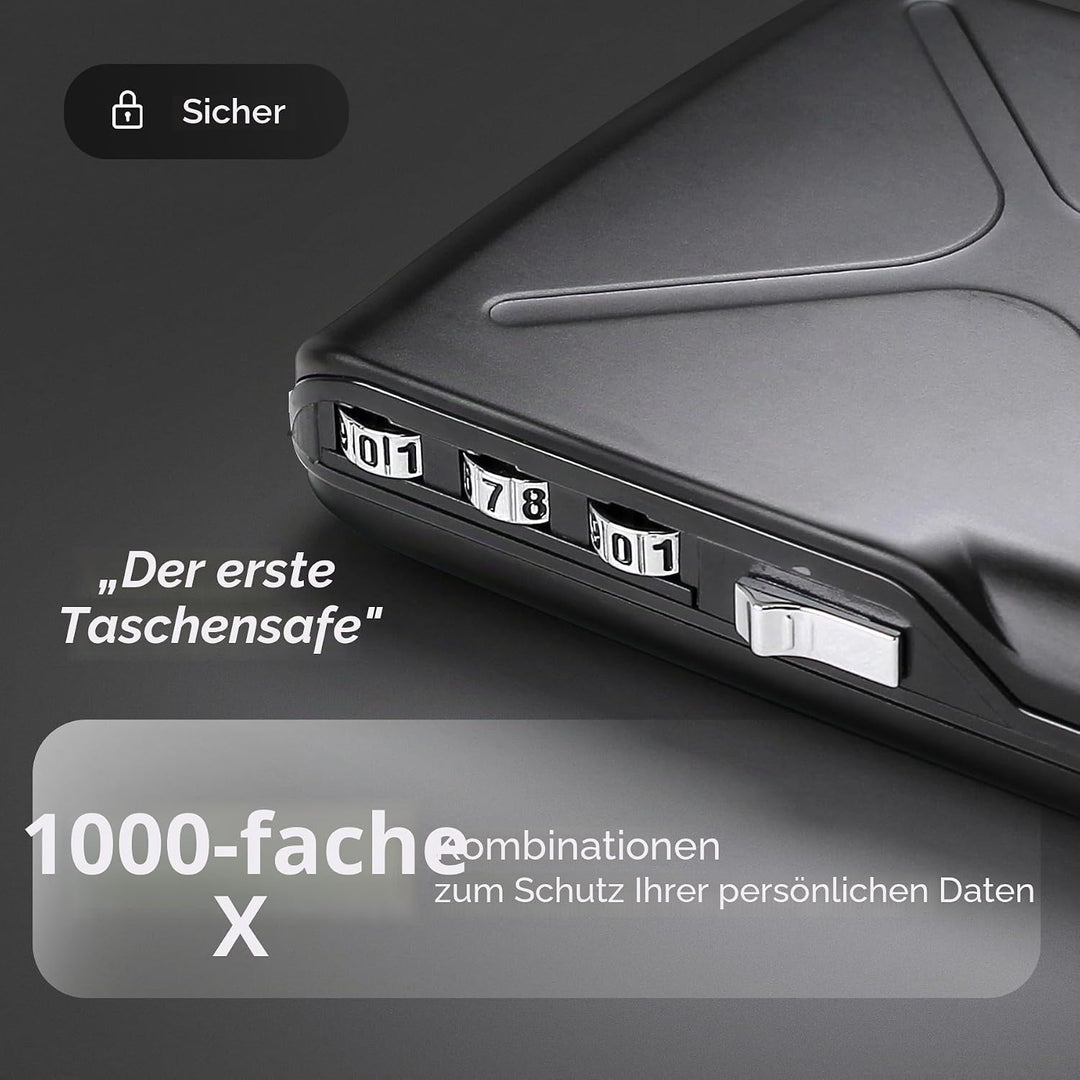OGON Aluminium-Code-Geldbörse Code Wallet - Der Pocket Safe – Anti-RFID Kartenhalter – Kapazität für