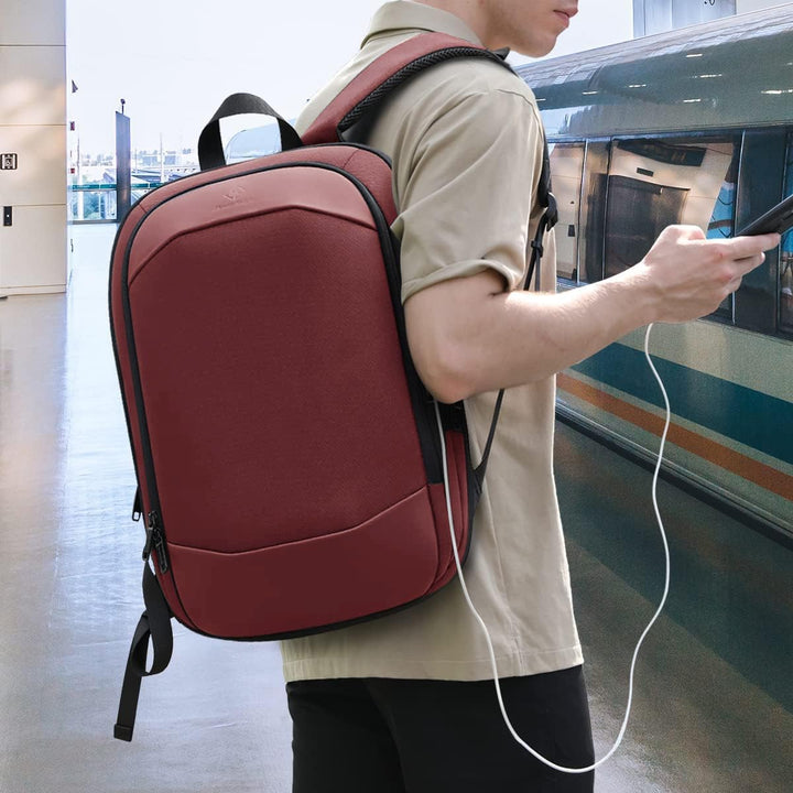 Laptop Rucksack Herren 17 Zoll wasserdichter erweiterbarer Reiserucksack Handgepäck Laptoptasche Tag